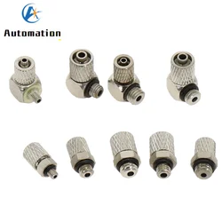 5Pcs Male Thread M3 M4 M5 M6 -Air Tube 3mm 4mm 6mm OD Mini Pneumatic Pipe Connector Screw Through Quick Fitting Fast Twist Joint