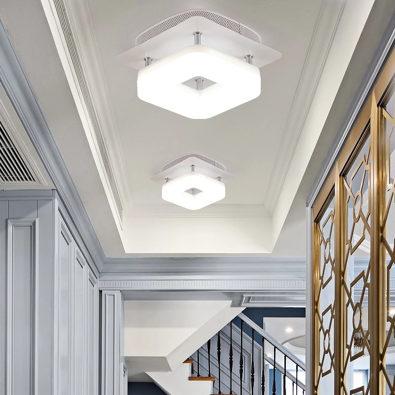 Modern Flush Mount Ceiling Light Hallway Porch Balcony Lamp Interior Lighting Surface Mounted Square LED Ceiling Lights