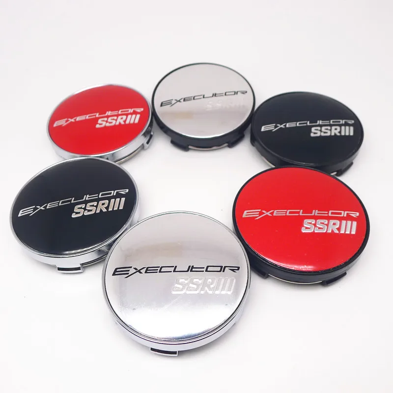 4Pcs 60mm For Executor SSR Car Wheel Center Hub Cap Cover 56mm Emblem Badge Sticker Auto Styling