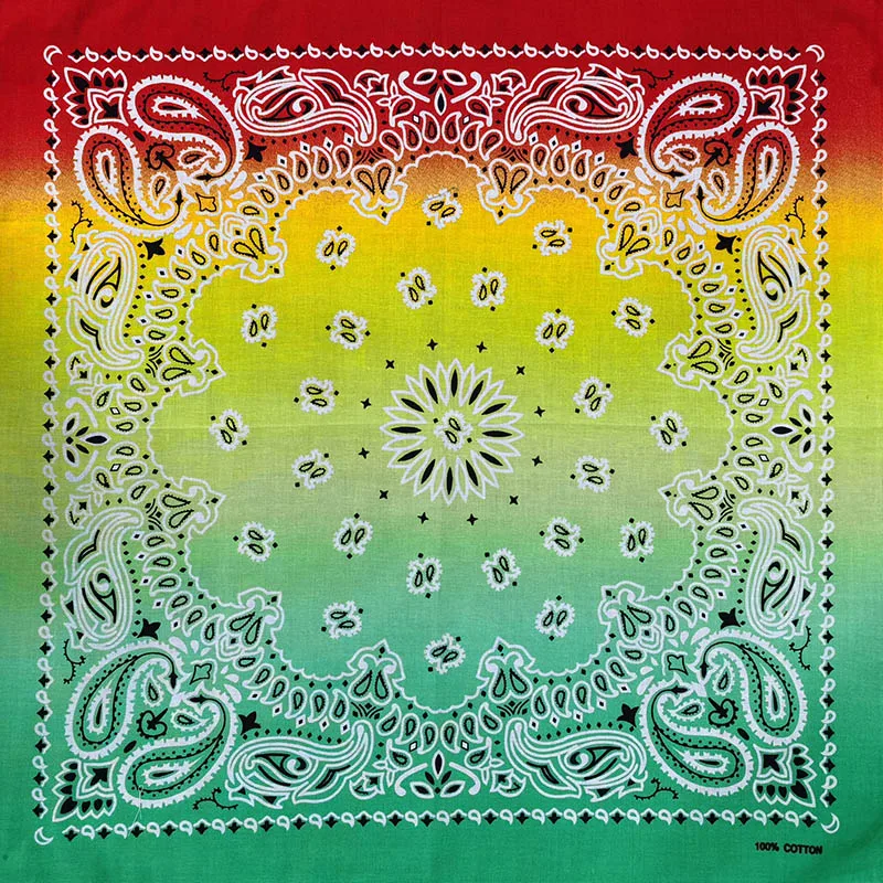 Neue Mode Hip Hop 100% Baumwolle Bandana Quadrat Schal 55 cm * 55 cm Schwarz Rot Paisley Stirnband Gedruckt für Frauen/Männer/Jungen/Mädchen