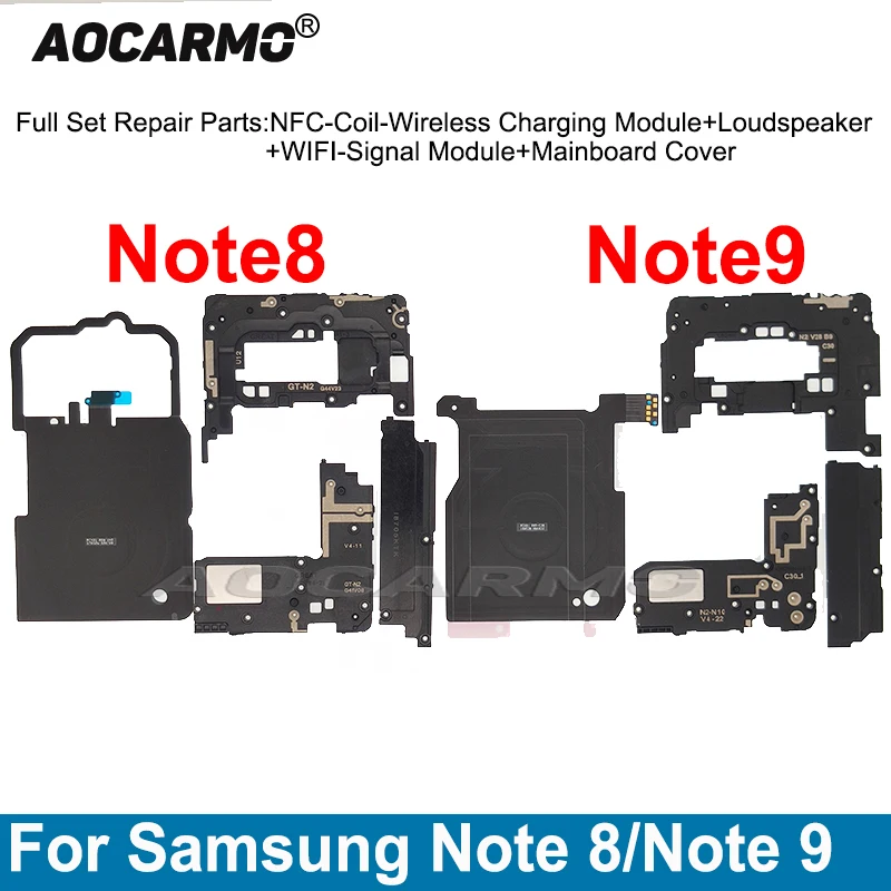 

Aocarmo For Samsung Note 8 9 Note8 Loudspeaker Wireless Charging Coil NFC Signal Antenna Cover Replacement Parts