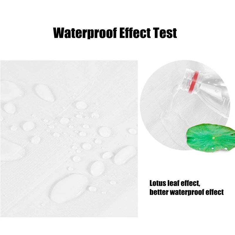 흰색 PE 방수포 방수 천, 야외 차양 트럭 캐노피, 정원 다육 식물 커버, 애완 동물 집 방수 차양 돛