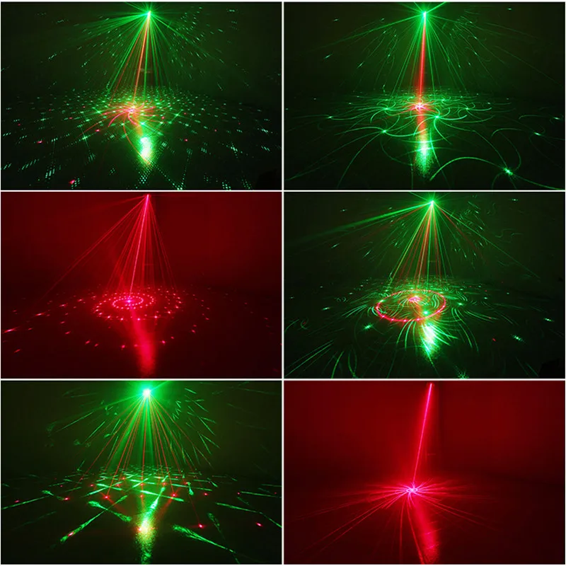 Aluminum alloy Mini Laser Light With Remote Disco Light Voice Control LED Household Strobe Light With Bracket For Party DJ