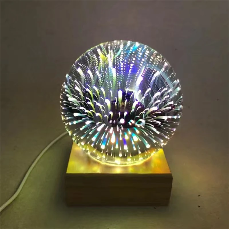 Novelty 3d Light Magic Projector Ball Usb Power Atmosphere Sky  Night Light For Birthday Party Gift  Glass Cover Led Night Light