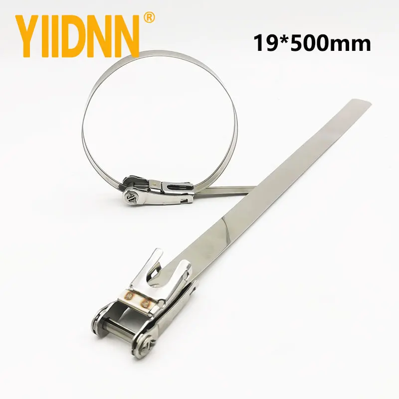 

19mm width 0.4mm Thick Without Tool 304 Stainless Steel Ratchet-Lokt Cable Tie,19*500mm,10PC