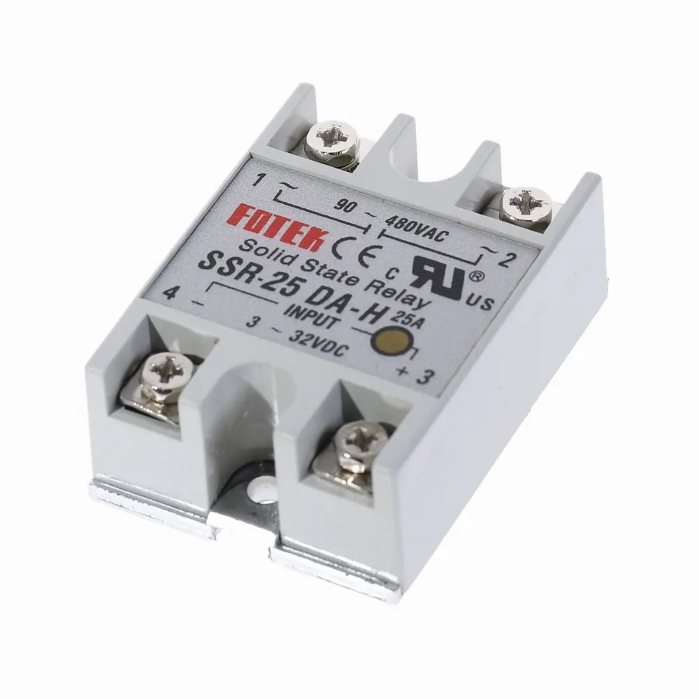 Solid State Relay SSR-25DA-H 25A 3-32V DC TO 90-480V AC SSR 25DA H Relay Solid State Resistance Regulator