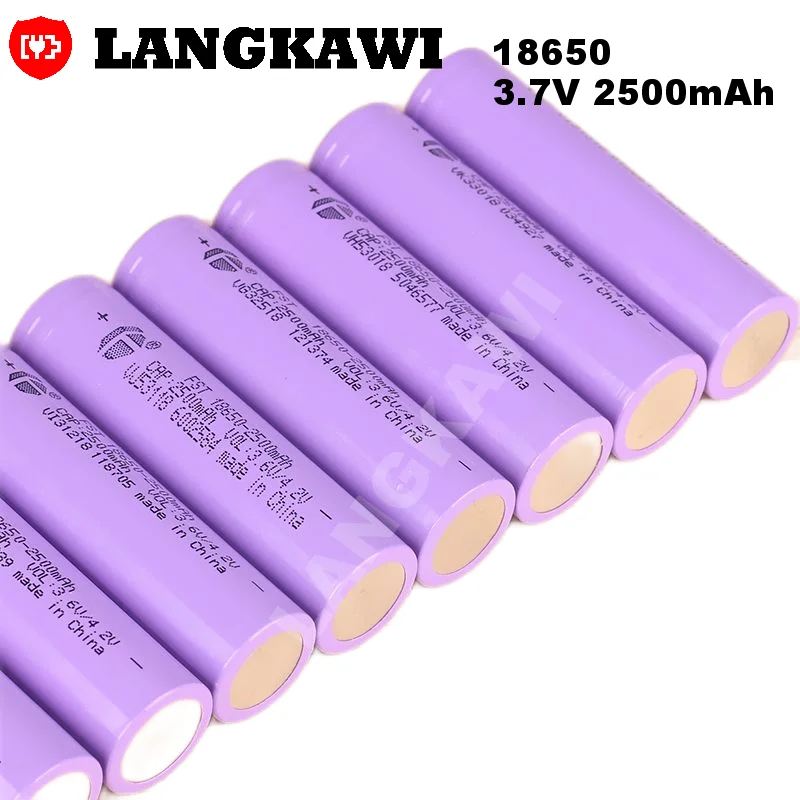 rechargeable lithium ion battery 3.7V2500mah 18650 battery for flashlight power tools toy Electric scooter