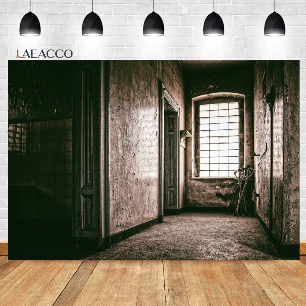 

Laeacco Old Vintage Deserted Indoor Castle Real Scene Photocall Background Baby Customized Poster Portrait Photography Backdrops