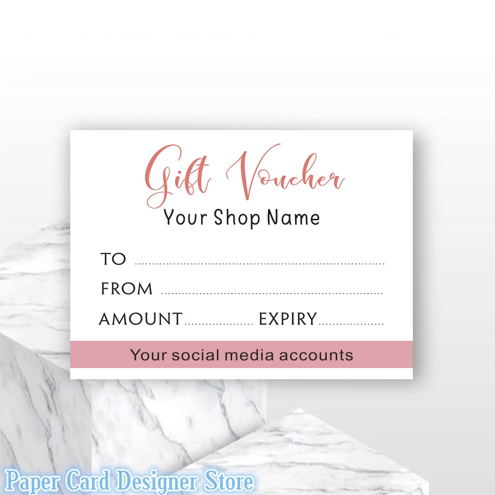 

Custom ADD YOUR LOGO Gift Certificate Template Personalized Modern Rosegold Printable Gift Card Peach Coral Gift Voucher