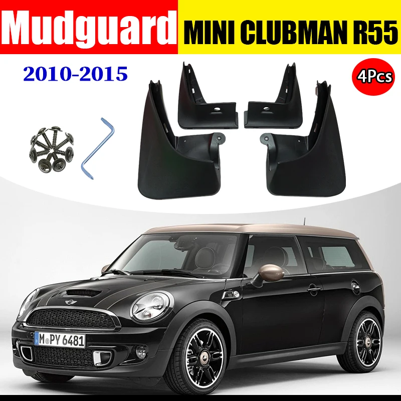 FOR MINI CLUBMAN R55 2010-2015 Mudguard Fenders Mud Flap Guards Splash Mudflaps Car Accessories Auto Styline Front Rear 4pcs