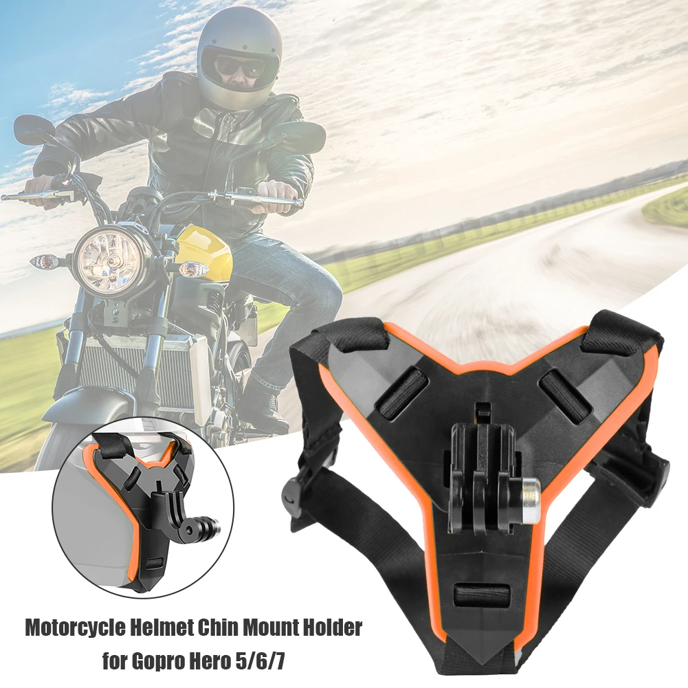 Motorcycle Helmet Chin Strap Mount Holder for Action Camera Accessories