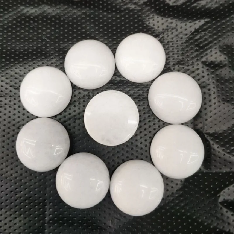 10PCS White Jade Stone Cabochons Loose Beads Accessories DIY Jewelry Findings 4MM 6MM 8MM 10MM 12MM 14MM 16MM 18MM 20MM 25MM