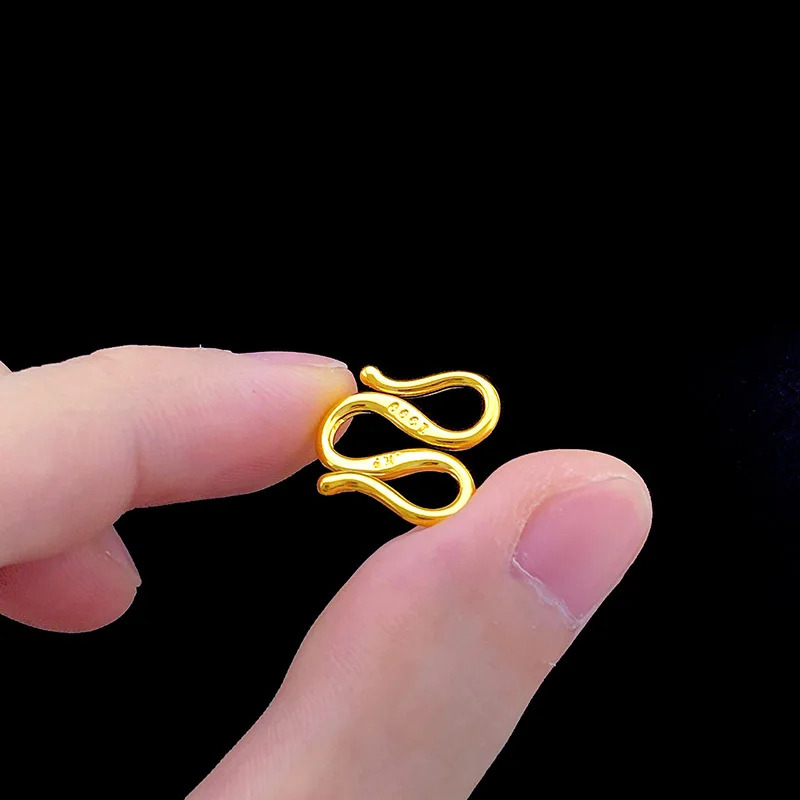 Jewelry Findings & Components Wholesale of Men's M Buckle Accessories 999 Gold Filled Gold Plated Necklace Accessories
