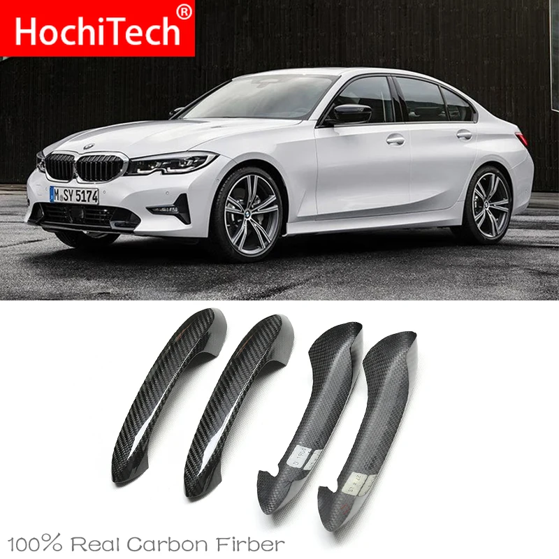 

High Quality for BMW 3 series G20 2019 2020 Car Accessories Carbon Fiber Auto Door Handle Knob Exterior Trim Covers