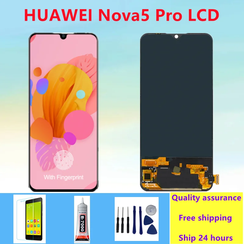 

OLED For Huawei Nova 5 Pro LCD Display Touch Digitizer Assembly SEA-AL10 SEA-TL10 SEA-LX2 Replacement For Huawei Nova 5 LCD