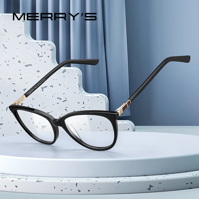 

MERRYS DESIGN Women Acetate Glasses Frames Cat Eye Eyewear Vintage Optics Frame Prescription Glasses Optical Eyewear S2617