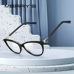 MERRYS DESIGN Women Acetate Glasses Frames Cat Eye Eyewear Vintage Optics Frame Prescription Glasses Optical Eyewear S2617