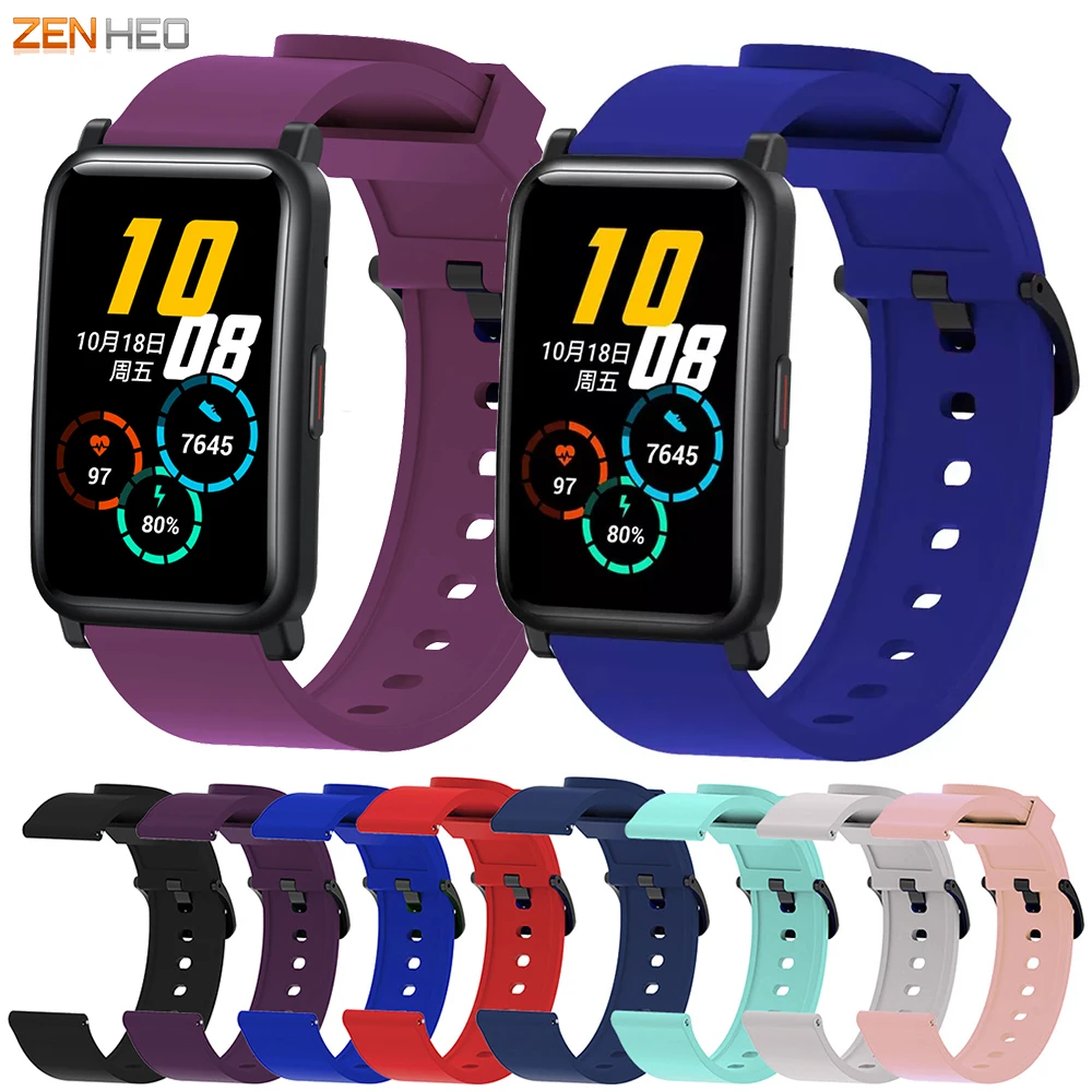 20mm 실리콘 시계 밴드 스트랩, 화웨이 아너 시계 ES 교체 손목 밴드 Garmin Venu/Vivoactive 3