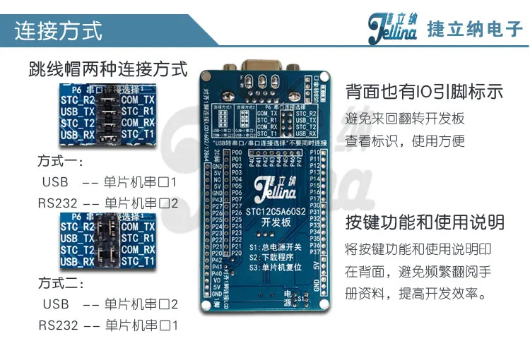 STC12C5A60S2 Development Board 51 Single Chip Microcomputer Learning Core Board Internet of Things Experiment RS232 Serial Port