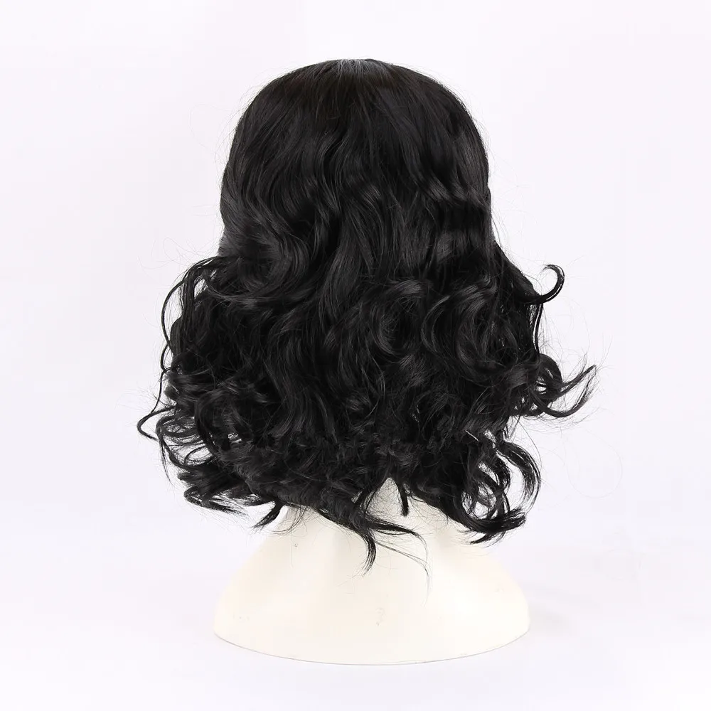 Advengers Loki Cosplay Wigs Loki Black Curly Heat Resistant Synthetic Hair Comic Loptr Role Olay Party Wigs + Wig Cap