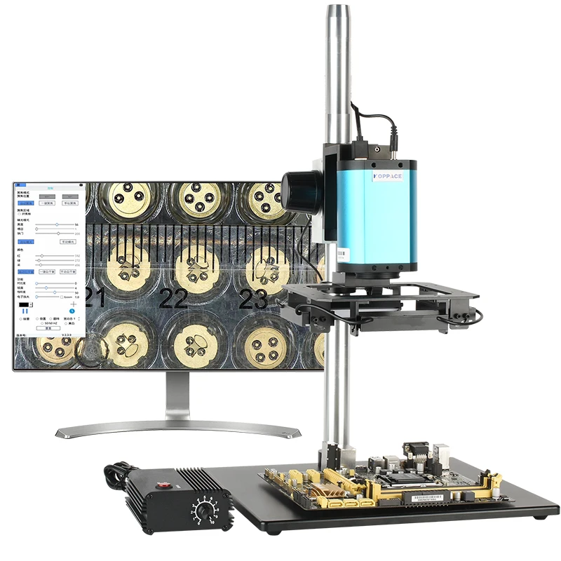 1X-14X 2 Million Pixel Large Field of View Auto-Focusing Microscope Support Photo and Video Large PCB Circuit Board Inspection