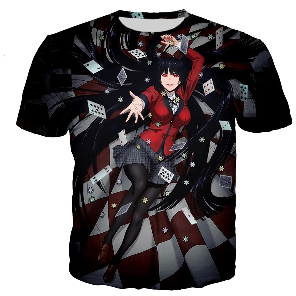 2021 New Kakegurui T Shirt Men/women 3D Printed T-shirts Casual Harajuku Style Tshirt Streetwear Tops Oversized