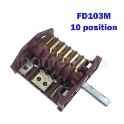 Baumatic Oven Spare Parts Function Rotary Selector Switch 10 Position FD103M AC 250V 16A