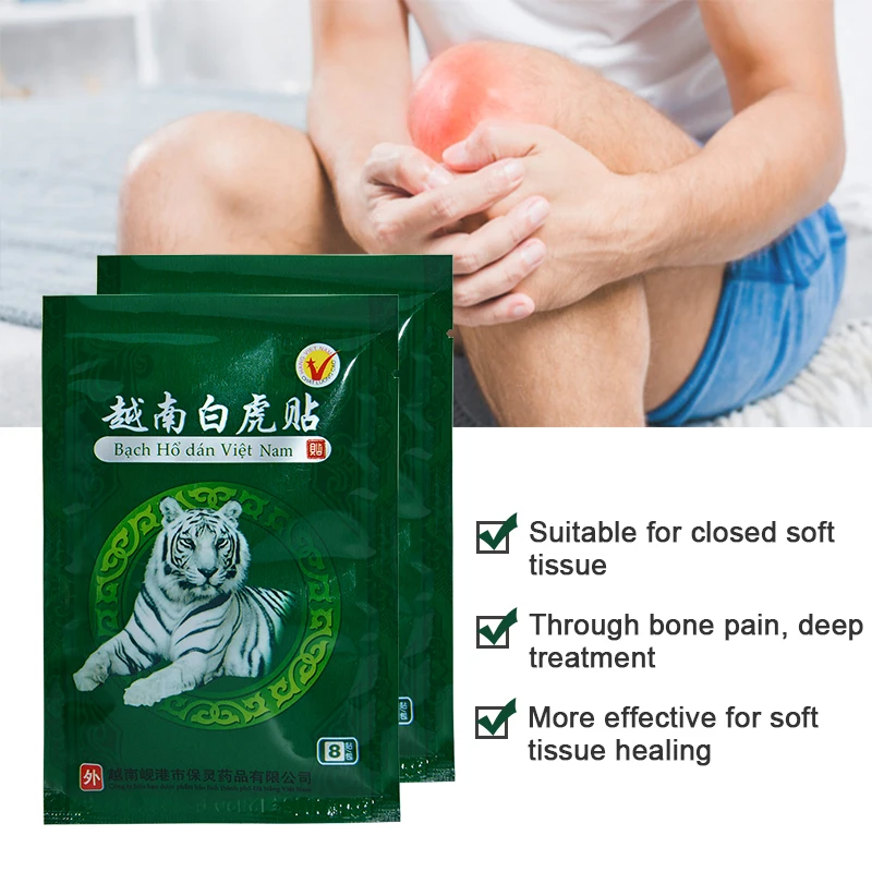 16-80Pcs Vietnamese White Tiger Plaster Muscle Sore Vietnam Warming Paste Body Neck Massager Back Pain Patch Arthritis Stickers