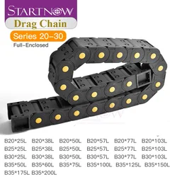 Startnow 20x57 Plastic Cable Chains Fully-Enclosed Drag Chain Wire Carrier With End Connectors For CNC Router Machine Tool Parts