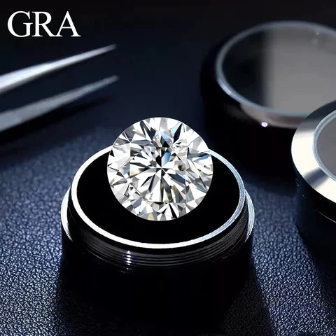 느슨한 다이아몬드 Moissanite 스톤 3mm ~ 15mm IJ 컬러 라운드 브릴리언트 컷 루즈 비즈 파인 쥬얼리 소재 스톤 인증 MD