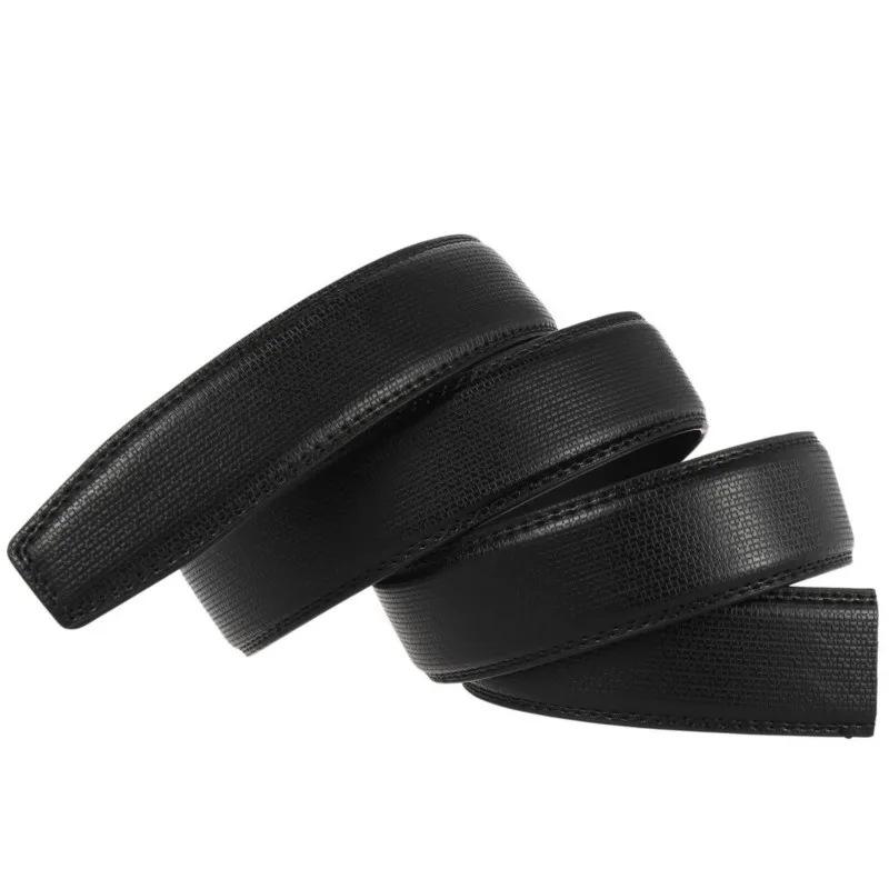 3,1 cm nuevos cinturones de marca de lujo para hombre, correa masculina de alta calidad, pretina de cuero genuino, Ceinture Homme para hombre, sin hebilla LY311-3385