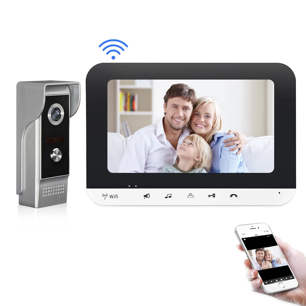 9 Inch LCD Monitor  Wired WIFI Video Door Phone Wireless Intercom Doorbell APP Remote Control Visual Door Viewer