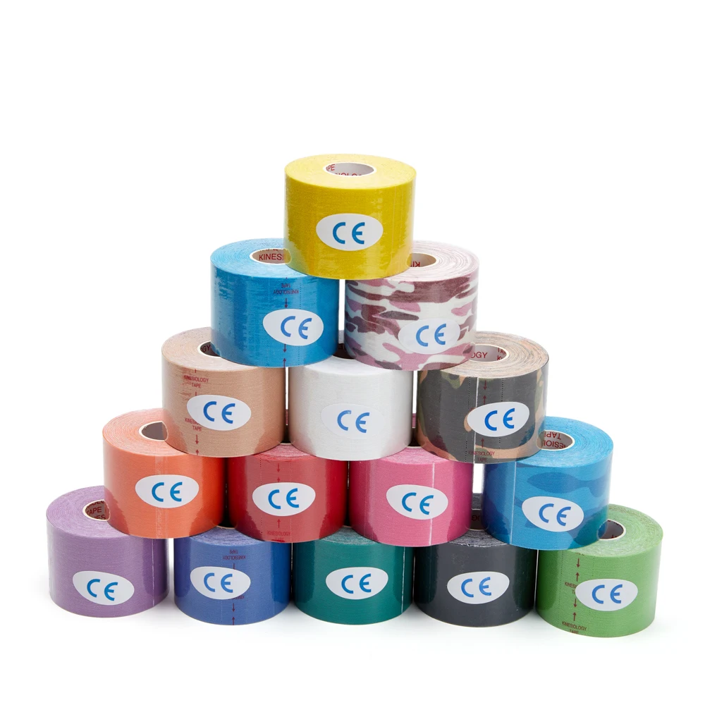 Kinesiology Tape First Aid Bandage Sports Cotton Elastic Adhesive Strain Injury Tape Knee Muscle Sticker Gym Kneepad