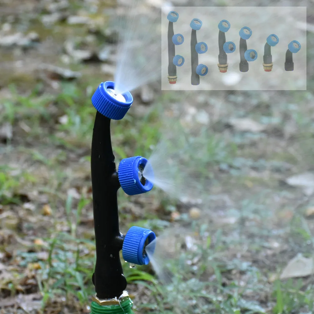 

1/4” 1/2" Thread Pesticide Sprayer Nozzle 1/2/3 Hole Nozzle Head Garden Agriculture Greenhouse Irrigation Misting Sprinklers