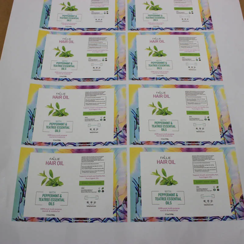 Customized OEM custom roll hot stamping shampoo labels, good quality wash care sticker