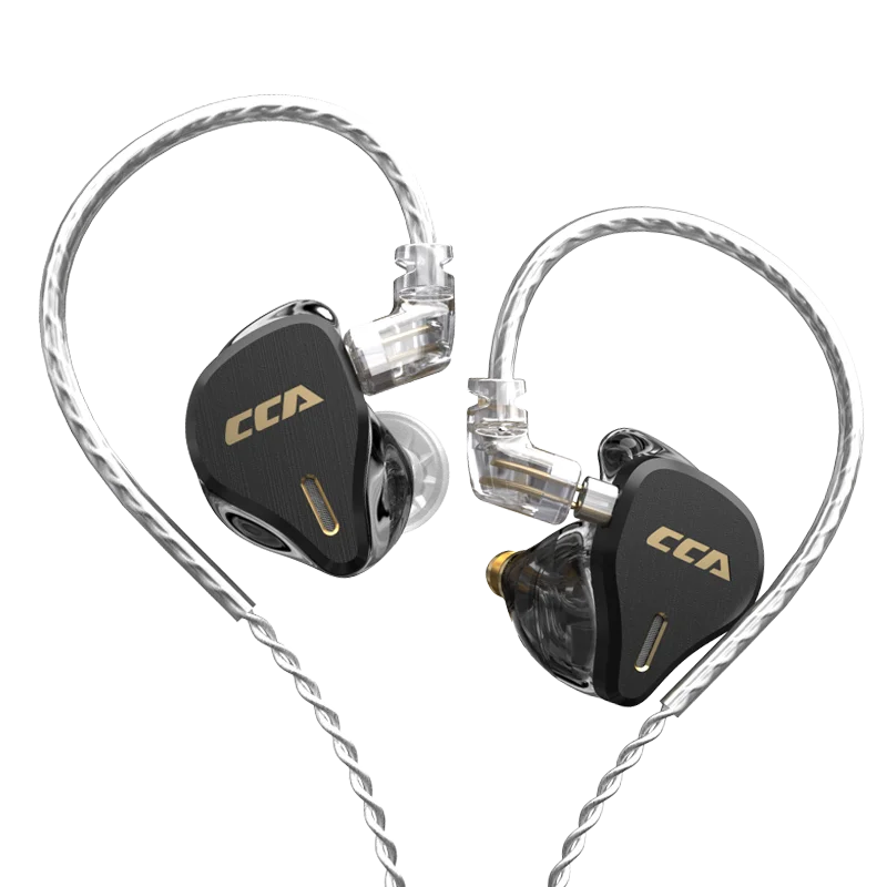 CCA CS16 8BA Balanced Armatures HiFi In-Ear Earphones with Aluminum Faceplate, Detachable Silver-Plated 2Pin Cable