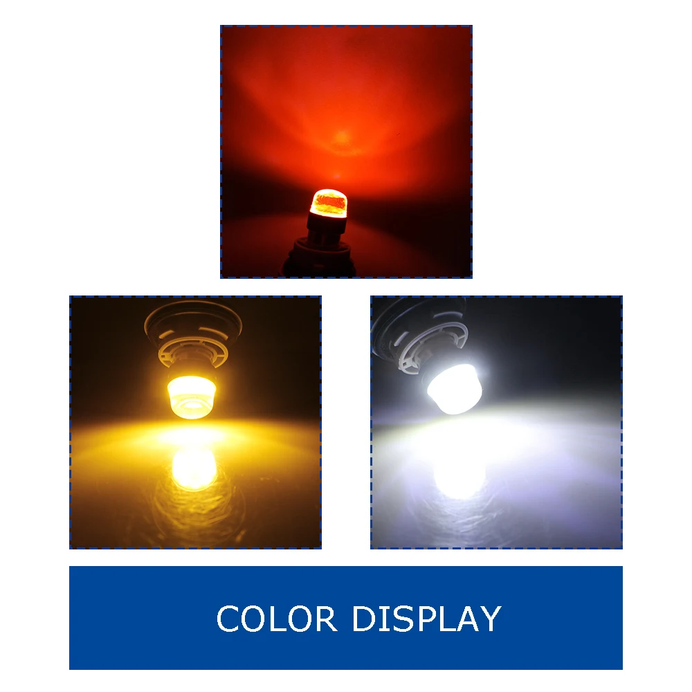 LED Car Strobe Lights 1156 BA15S P21W BAU15S 1141 1003 PY21W 1157 2357 7528 LED Bulbs Flash Light 2Modes White Red Amber