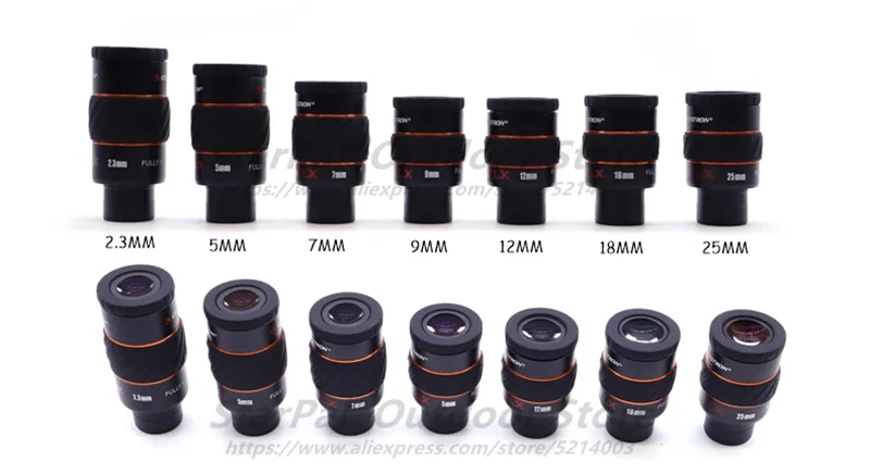 سيليسترون X-CEL LX 2.3 / 5/7/9/12/18 / 25 مللي متر 2X / 3X عدسة 60 درجة زاوية واسعة تلسكوب سديم العدسة الكوكبية 1.25"