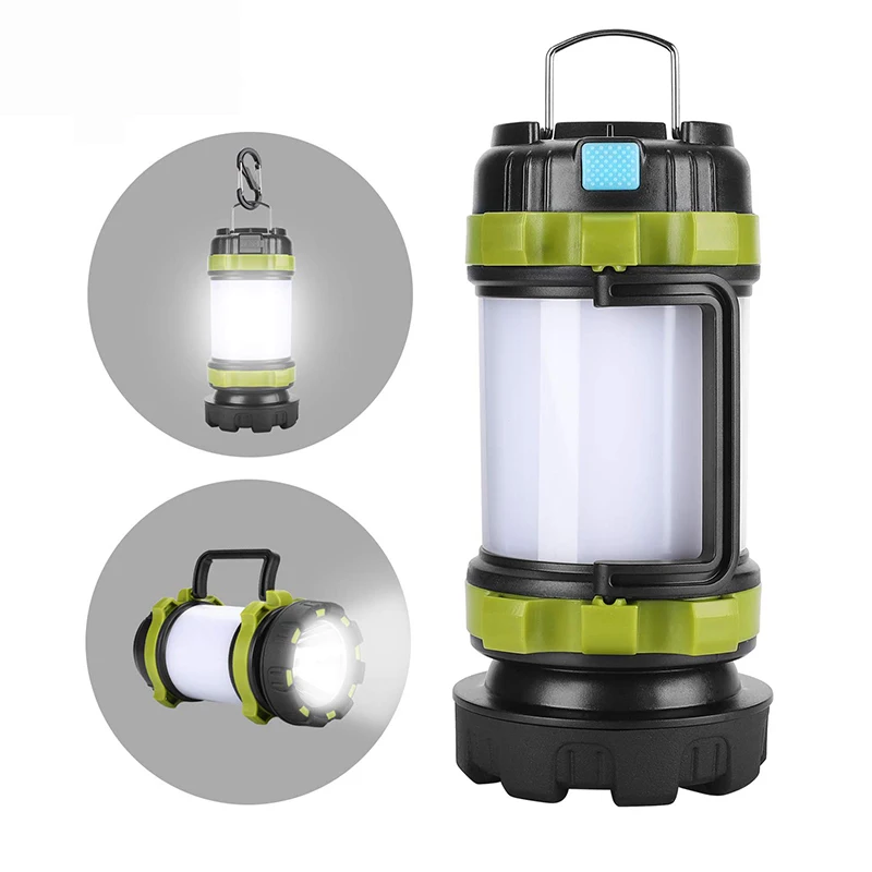 D2 Portable LED Camping Light Working Fishing Outdoor Tent Light Handheld Flashlight USB Rechargeable Waterproof Search Light