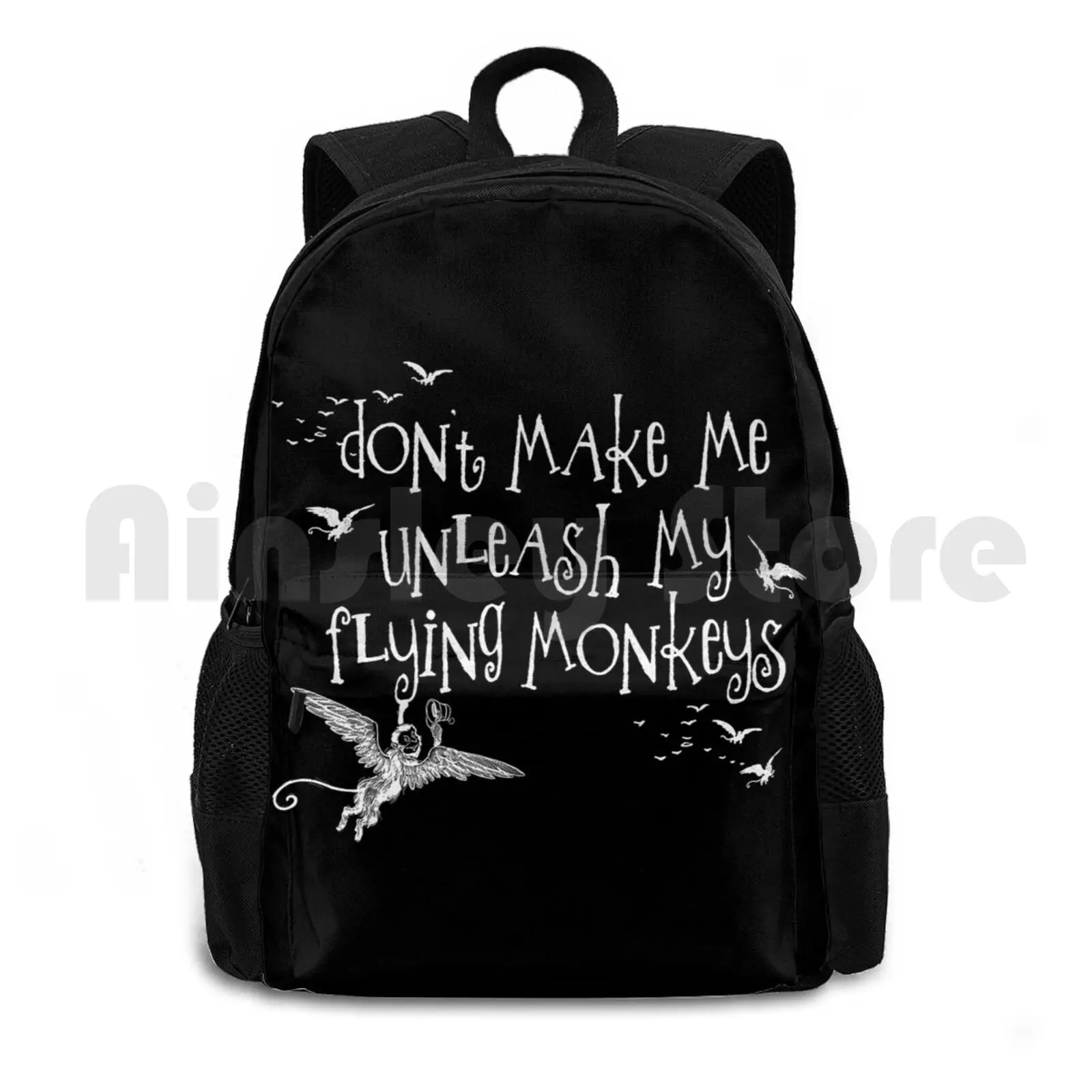 Inspired-Don't Make Me Release My Flying Monkeys-Chalkboard Art-Parody Outdoor Hiking Backpack Waterproof Camping Travel Flying