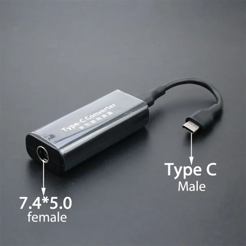 ChengHaoRan Nguồn Laptop Jack Kết Nối DC Adapter Chuyển Đổi Cho Lenovo Asus 7.4*5.0 7.9*5.5 5.5X2.1mm Đến USB Loại C