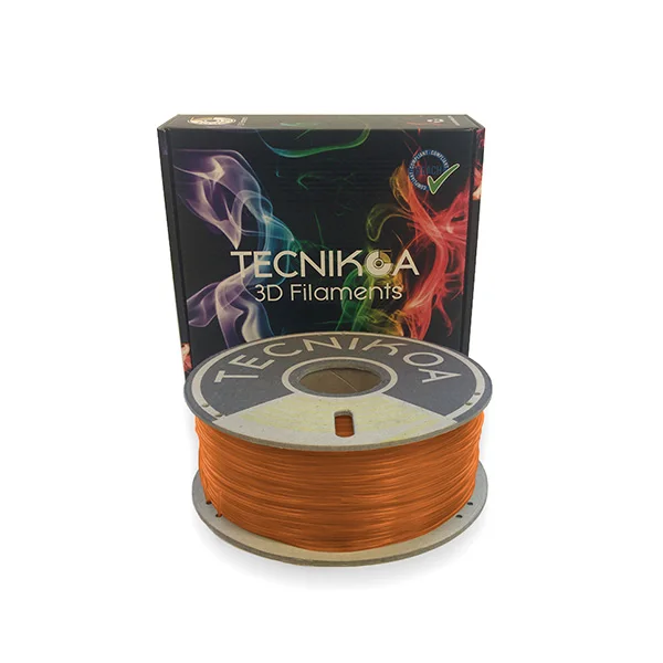 4D TPU Flexible Filament®For 3D printer brand Tecnikoa with sweet peach Aroma 1,75mm 250 gr made in Spain