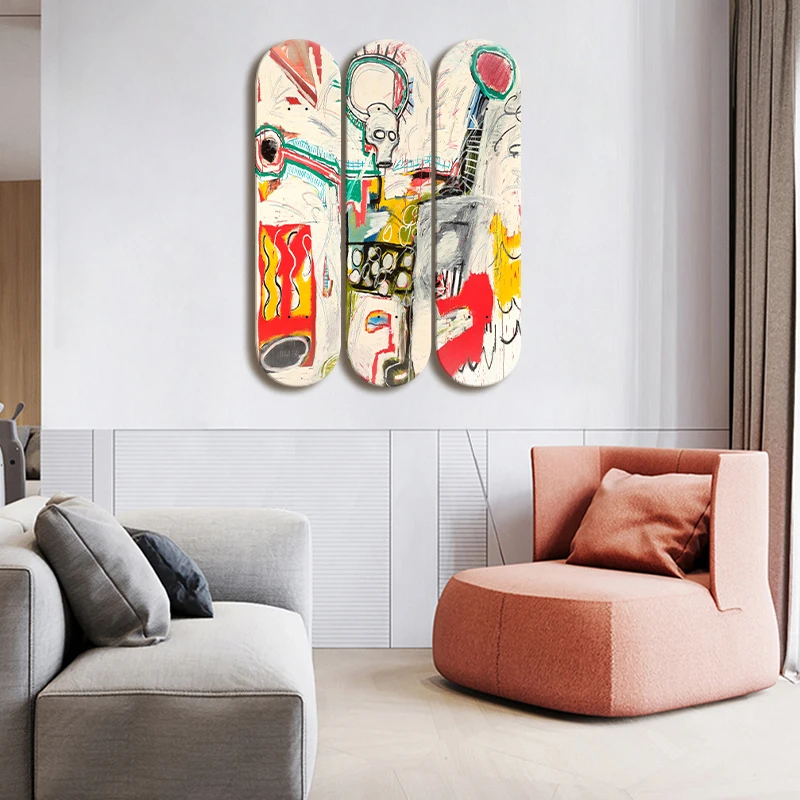 Skate Deck Wall Art Carton Graffiti Decorative Boards Decorated Furnishing Exhibition Skate Board Home Living Room Decoration