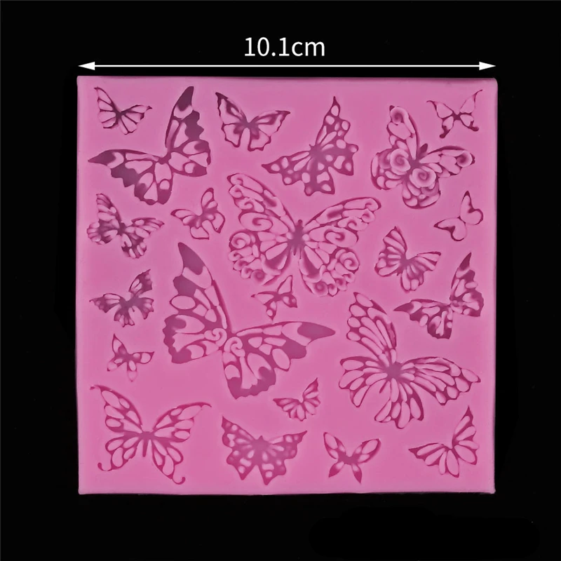 Aomily DIY Silicone Butterflies Lace Mat Pad Lace Cake Fondant Mold Butterfly Mousse Cake Kitchen Baking Decorating Bakeware