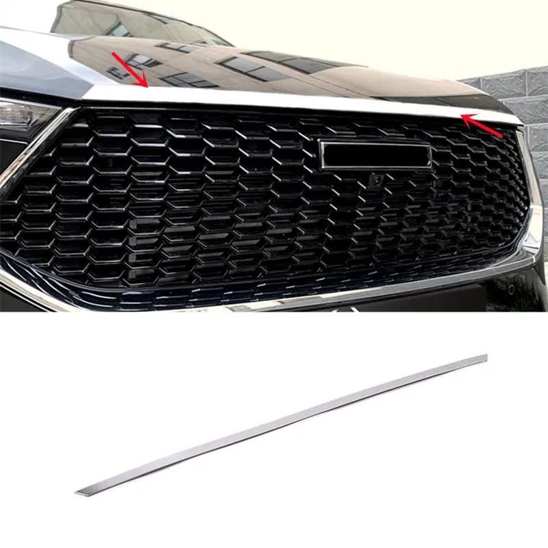 

For Haval F7 F7X 2018 2019 stainless styling grill lip molding Car front engine cover trim exterior car-styling accessories 1pcs