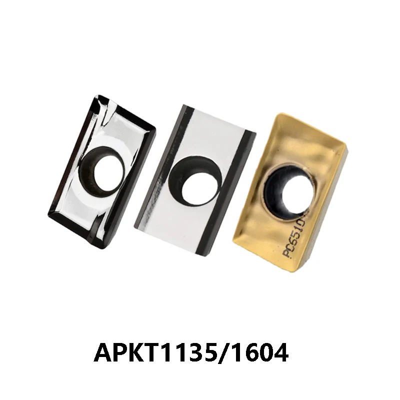 Original APKT APKT1135 APKT1604 PDFR MA3 MA3 H01 APKT1604PDSR-MM PC6510 APKT1135 APKT1604 Carbide Inserts CNC Milling Inserts