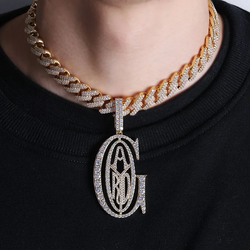 Hip Hop AAA Cubic Zirconia Bling Iced Out GOARYD Pendants Necklace for Men Rapper Jewelry Drop Shipping