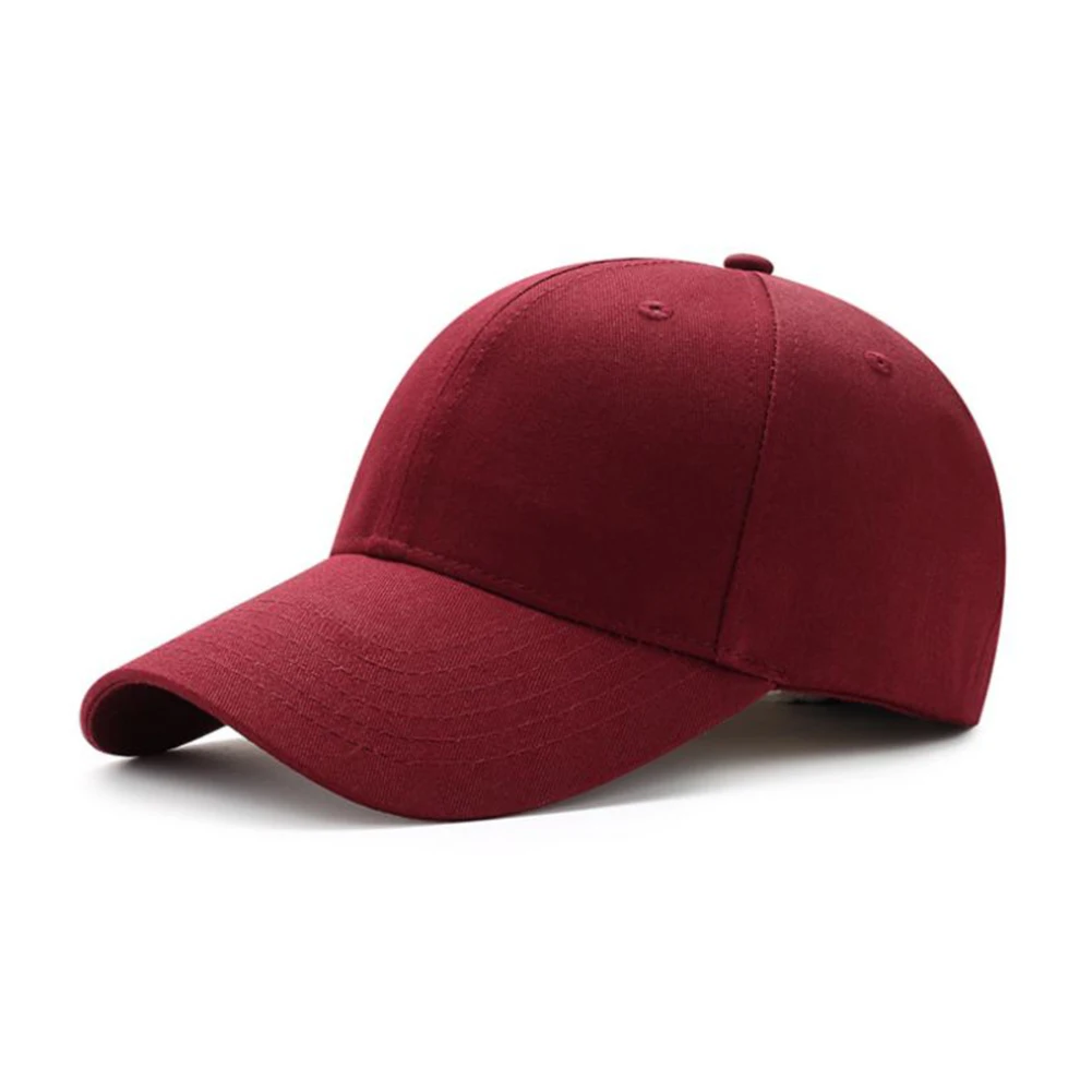 Casquette de Baseball en Coton pour Homme et Femme, Chapeau Simple et Décontracté, Couleur Unie, Noir, Rose, Blanc, Vin Rouge, Bleu Marine