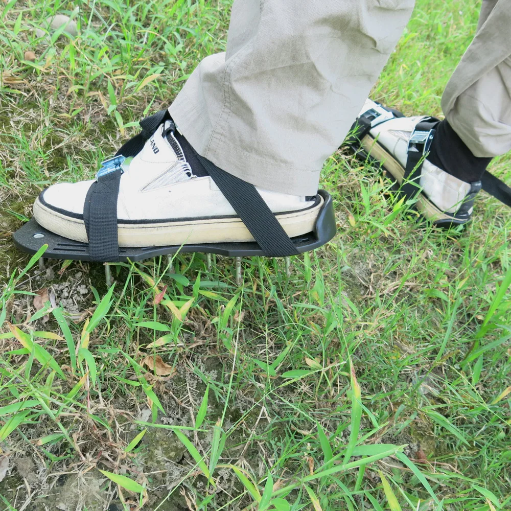lawn aerator spiked shoes metal fastener sandals aerating spikes for lawn spike shoes
