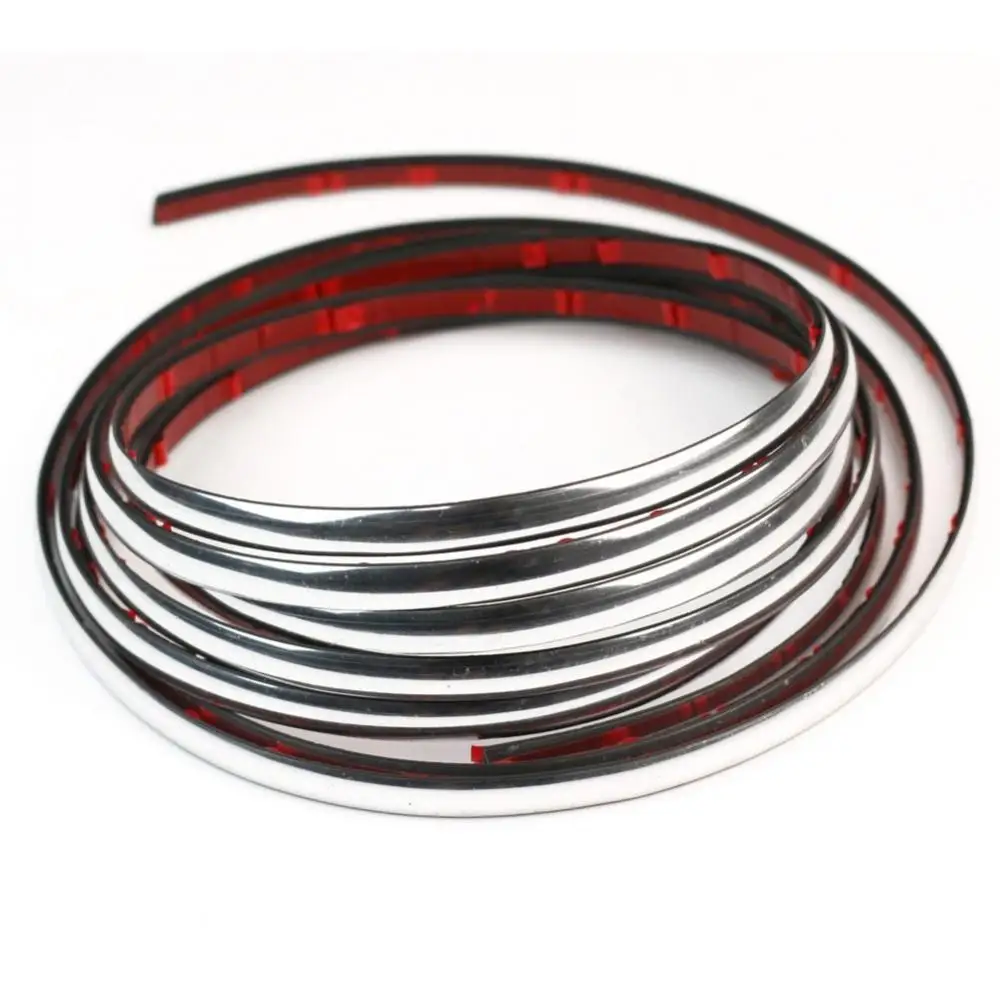 Universal 6mm 15mm 18mm 22mm Car Chrome Styling Decoration Moulding Trim Strip Water-resistant High Stickiness Bumper Decal